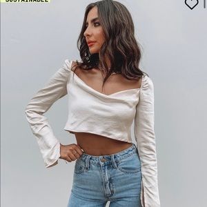 Princess Polly Love Song Top Champagne